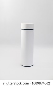 Blank White Tumbler Mockup on White Background Front View