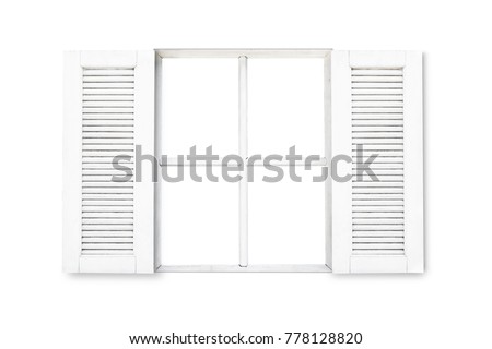 blank white windows frame isolated on white background with clipping path