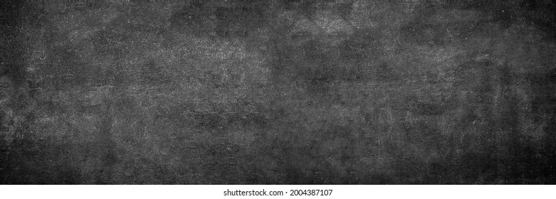 Blank Wide Screen Real Chalkboard Background Texture In College Concept For Back To School Classroom Wallpaper For Black Friday White Chalk Text Draw Food. Empty Grunge Bacground Wall Blackboard Pale.