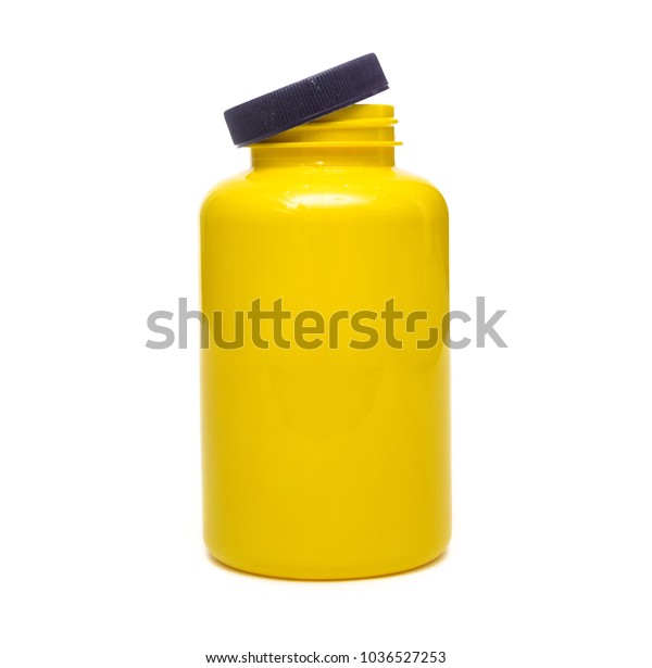 Download Blank Yellow Bottle Sports Nutrition Isolated Stock Photo Edit Now 1036527253 PSD Mockup Templates