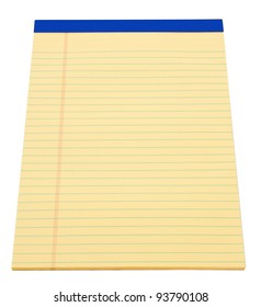Blank Yellow Paper Legal Note Pad