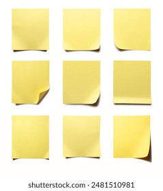 Blank Yellow Sticky Note with abstract  background