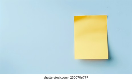 Blank Yellow Sticky Note Isolated on Plain Background  Simple Minimalistic Office Stationery Mockup with Copy Space for Message Reminder or To Do List  - Powered by Shutterstock