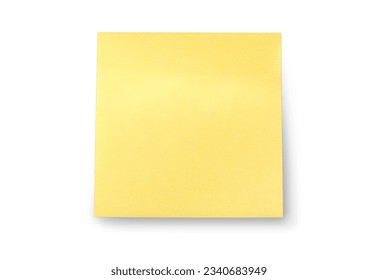 blank yellow sticky notes on white background. Discussing business, teamwork, brainstorming concept. sticky notes paper with shadow. copy space