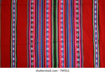 blanket with latin amarican color pattern