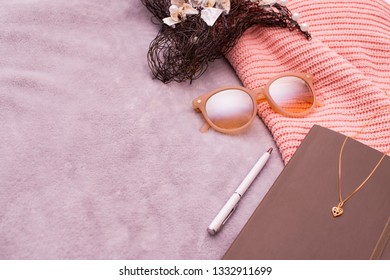 Blanket and notebook
