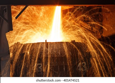 Blast Furnace Smelting Liquid Steel In Steel Mills