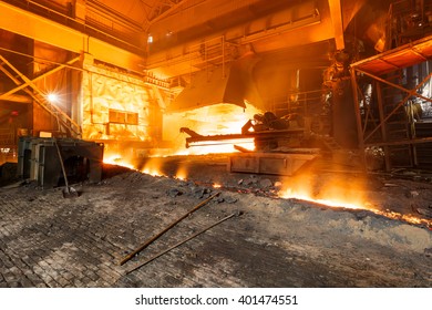 Blast Furnace Smelting Liquid Steel Steel Stock Photo 401474497 ...