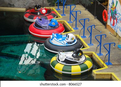 Blaster Boats At Docks In West Edmonton Mall