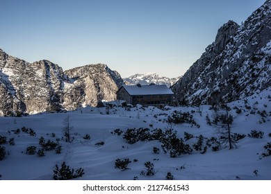 The Blaueis Alpine Hut In The Berchtesgaden Alps