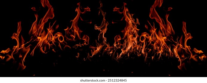 Blaze fire flame texture background. Fire sparks background. Abstract fire flame texture for banner background. Fire flame with copy space for advertising.