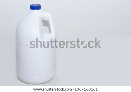 Bleach white container over white background	