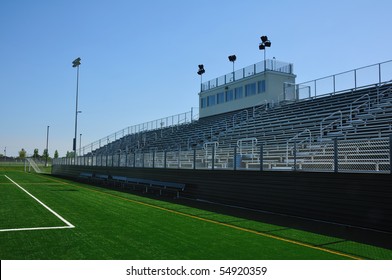 Bleachers Of American High School Football Stadium