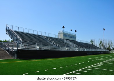 Bleachers Of American High School Football Stadium