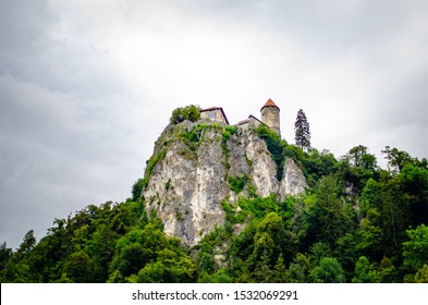 bled castle landscape in slovenia