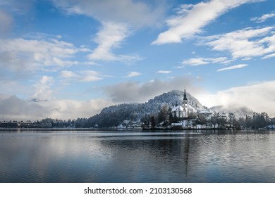 Bled Lake Church Landscape 1