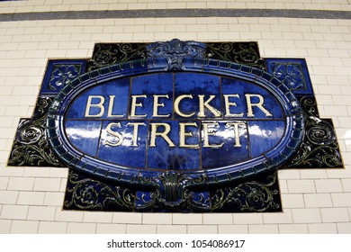 Bleecker Street Station In New York City.