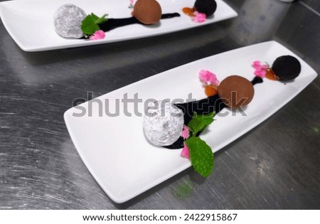 A blend of three different chocolates Zdjęcia stock © 