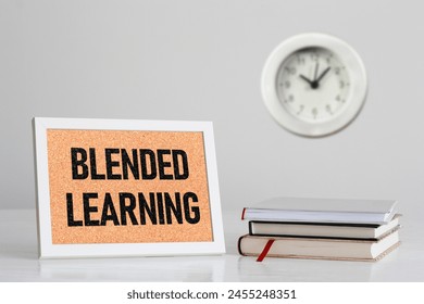 Blended learning is shown with a text