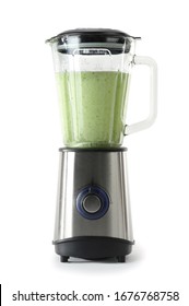 Blender With Healthy Smoothie On White Background