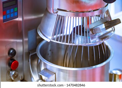 Blender In An Industrial Meat Grinder. Equipment For Processing Meat At Production. Meat Grinder For Restaurants And Cafes. Food Industry.