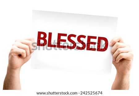 Blessed card isolated on white background Stock photo © 