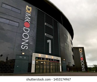 Bletchley / UK - June 7, 2019: Stadium MK, Home Of The MK Dons, In Bletchley On A Cloudy Day.