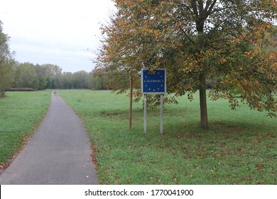 Bliesbauchen, Region Grand Est/ France - October 15 2019: At The Border Between Germany And France