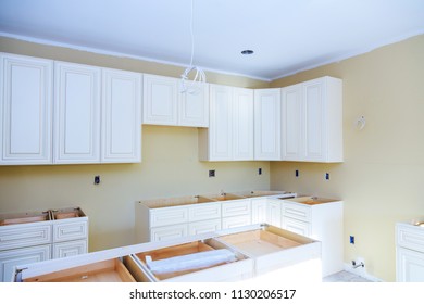 Blind Cabinet, Island Drawers And Counter Cabinets Installed