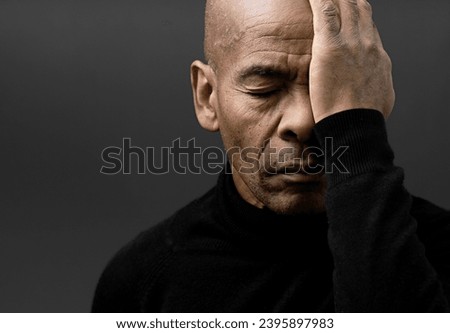 blind man having difficulty seeing with people stock image stock photo