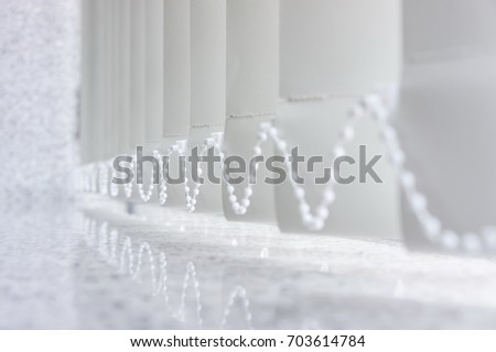 Similar – Image, Stock Photo View through a lamella curtain