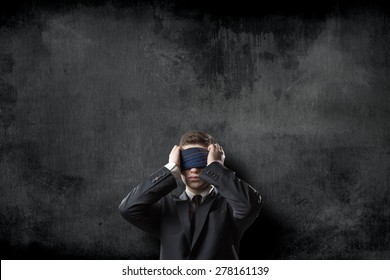 Blindfold Businessman