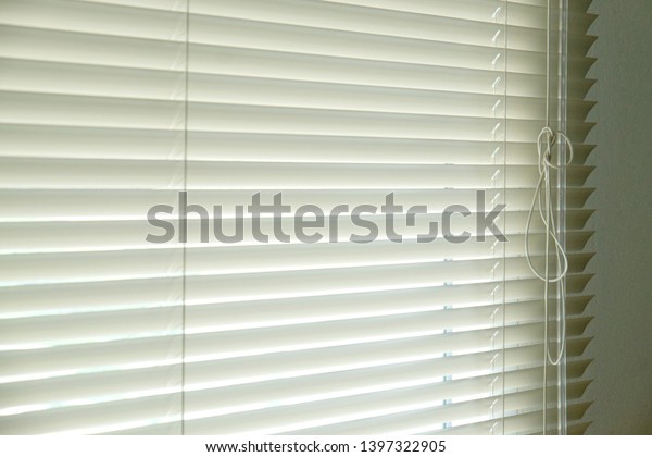 Blinds Window Decoration Sunrise Morning View Interiors Stock Image