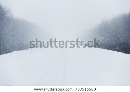 Blizzard road