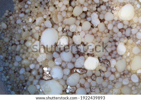 Blobs of fat and grease                               