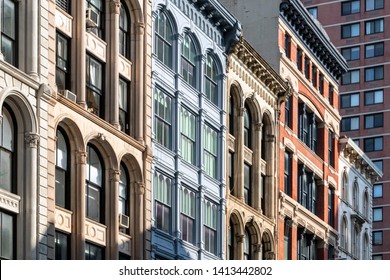 Block of historic old buildings on Broadway in Lower Manhattan, New York City NYC - Powered by Shutterstock