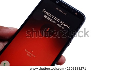Block number and cellphone feature can detect spam calls from annoying telemarketing phone numbers on Android smartphone for phising message and call. Block numbers and spam call detection feature 