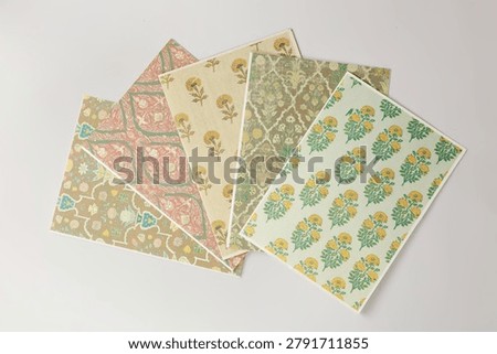 Block Printed Envelope made out of Handmade Paper of Black, White and Ivory Color. High Resolution Images best for E-Commerce. 