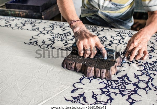 Block Printing On\
Fabric - Rajasthan, India\
