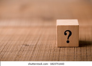 Block of question mark with copy space.