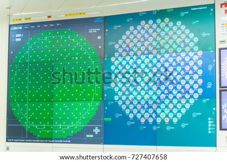 Block reactor control board in the Engine Room for Steam Turbines of the Kursk Nuclear Power Plant