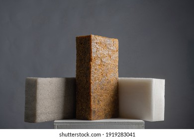 Block Of Synthetic Rubber Studio Shot