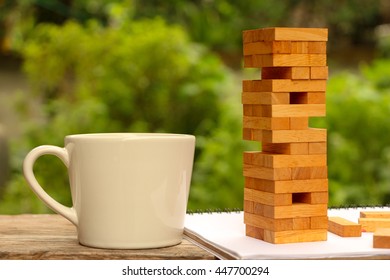 Block Wood Game, Wooden Blocks Tower. 