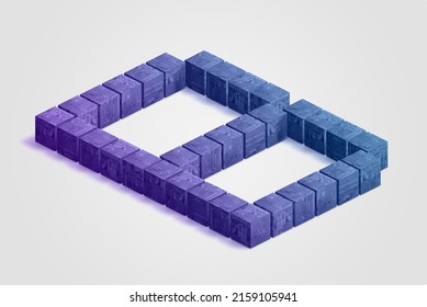 Blockchain Blocks Arranged Letter B Concept Stock Photo 2159105941 ...