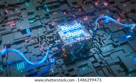 Blockchain Blockchain core technology creative abstract scene