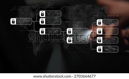 Blockchain structure showing distributed data blocks linked with encryption, representing secure transaction verification, decentralized control, and immutable record system Marrow