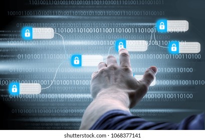 Blockchain technology concept