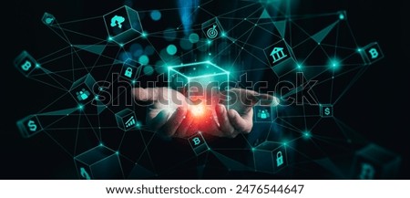 Blockchain Technology Concept, Revolutionizing Industries, Exploring the Boundless Potential of Blockchain Technology for Secure, Decentralized Transactions and Immutable Digital Data Management