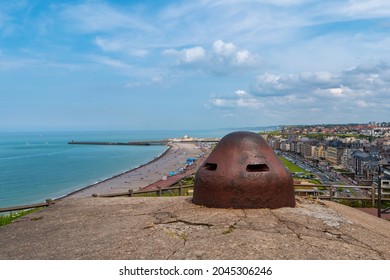 A Blockhaus Atlantic Wall Bunker In Dieppe, Normandy, France