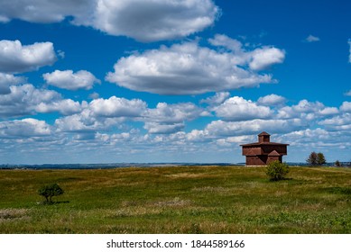 Blockhouse At Fort Abraham State Park In North Dakota